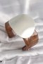 Brown Marble Pattern Acrylic Plastic Silver Plate Model Vintage Women's Bracelet