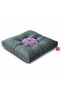 Square Velvet Polyester Slate Grey Floral Seat Cushion Decorative Soft Chair Pad 45 cm