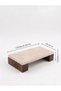 Natural Travertine Marble and Walnut Wood Multi-Purpose Presentation Tray with Oilcloth Base, Jewelry Organizer 20X10 cm (Mini Size) - 7
