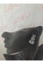 Velvet Textured Bow and Rabbit Figured Stainless Steel Women's Earrings - 2