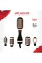 4-in-1 Professional Hair Styler Hot Air Brush Kit - 1200W Ionic Blow Dryer & Volumizer - Gold/Black - 2