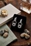 Vip Series Special Design Baguette Stone Sparkling Earrings – Stainless Steel - 5