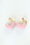 Ccb Dried Rose Gold Double Color Earrings - 2