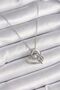 316L Steel Silver Color Chain Zircon Stone Detailed Heart Model Infinity Detail Women's Necklace