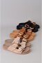 Seç 7543 genuine leather women's slipper (heel height: 2 cm) coffee suede - 6