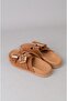 Seç 7543 genuine leather women's slippers (heel height: 2 cm) taba suede - 6