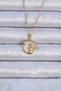 316L Steel Chain Gold Color Zircon Stone Enameled Angel Necklace