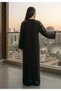 Premium Nida Embroidery Abaya Black Comfortable Daily Wear Sheila For Women - 3