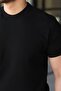 Men's Crew Neck Honeycomb Textured Short Sleeve Knitwear T-Shirt - 3