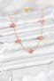 316L Steel Chain Gold Color Pink Baby Boy Clover Women's Necklace - 2