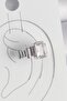 Brass Silver Color Square Zircon Stone Women's Cartilage Model Earrings
