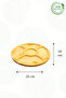 4-Piece Bamboo Luxury 5-Compartment Round 20 X 20 cm Serving Plate, Presentation Tray - 2
