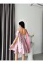 Powder Bow Strap Short Organza Homecoming Dress - 7