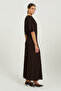 Bitter Brown Ribbed Bat Sleeve Blouse - 3