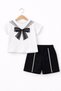 My Little One's Glittery Tulle Bow Detailed Girls' Shorts Set - Black