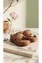 Snai Women's Genuine Leather Stitched Detailed Wedge Heeled Slippers B4562 - 5