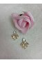 White Stone Evening Dress Gold Nail Earrings - 2