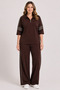 Women's Plus Size Coffee, Stone Detailed Pocket Sweatpants Set 65N39476 - 6