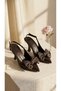 Jazmín Women's Ribbon Detailed Open Back Pointed Toe Heeled Shoes B4572 - 4
