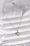 316L Steel Silver Color Chain Zircon Stone Clover Model Women's Necklace - 2