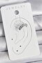 Brass Silver Color Zircon Stone Cartilage Model Women's Earrings - 2
