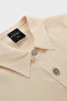 Beige Shirt Collar Buttoned Short Sleeve Blouse - 6