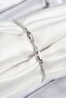 Brass Zircon Stone Infinity Heart Model Silver Color Women's Bracelet - 2