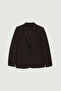 Bitter Brown Double Buttoned Women's Blazer Jacket - 5