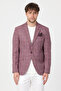 Biglia Men's Burgundy Polyviscon Fabric Slim Fit Mono Collar Sports Blazer Jacket - 8