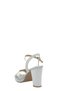 Lame Satin Cross Strap Platform Heeled Women's Shoes (046 260395) - 3