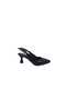 Egestyle 210 Women's Black Closed Toe Open Back Low Heeled Large Size Shoes 41 42