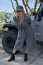Women's Winter Double-Breasted Collar Basic Smoked Midi Cashmere Coat - 2