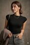 Mi̇o Esti̇llo Women's Black Camisole Fabric Off-Shoulder Blouse t Sleeve - 2