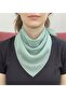 Women's Aqua Green Square Chiffon Scarf - Thin Textured Modern Bandana 50*50cm