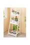 Foldable Ladder Plant Stand – Solid Wood 3-Tier Shelf for Indoor & Outdoor Use - 3