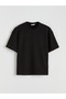 Black 100% Cotton Loose Fit Basic Soft Touch T-Shirt - 2