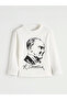 White Crew Neck Ataturk Printed Boy's T-Shirt - 3