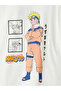 White Crew Neck Naruto Printed Boys' T-Shirt - 2