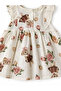 Baby Girl 100% Cotton Woven Patterned Dress - 4