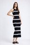 Black Sleeveless Halter Neck Women's Knitwear Summer Midi Dress