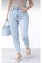High Waist Mom Boyfriend Women's Jean Pants |   Comfortable Fit |   Denim |   Snow Washing