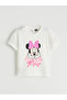 White Girls' Minnie Mouse Printed T-Shirt - 3