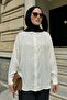 Buttoned Hijab Shirt 612137 - Ecru