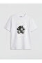 White Bear Printed Stoned Girls' T-Shirt