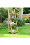 4 Tier Wooden Ladder Shelf – Foldable Plant Rack and Decorative Display Stand for Indoor and Outdoor