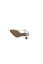 105 Women's Cream Closed Toe Open Back Thin Heeled Evening Dress Shoes - 4