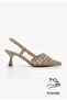 Byk Massima Pointed Toe Hand Knitted Open Back Special Design Women's Stiletto - 6