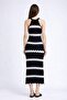 Black Sleeveless Halter Neck Women's Knitwear Summer Midi Dress - 2