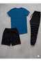 T-Shirt, Sweatpants, Shorts 3-Piece Combination Set One Printed Women'S/Men's Unisex Model - 2