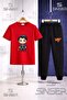 Children's Sprman Cocuk Single 3-Piece T-Shirt Tracksuit Set - 4